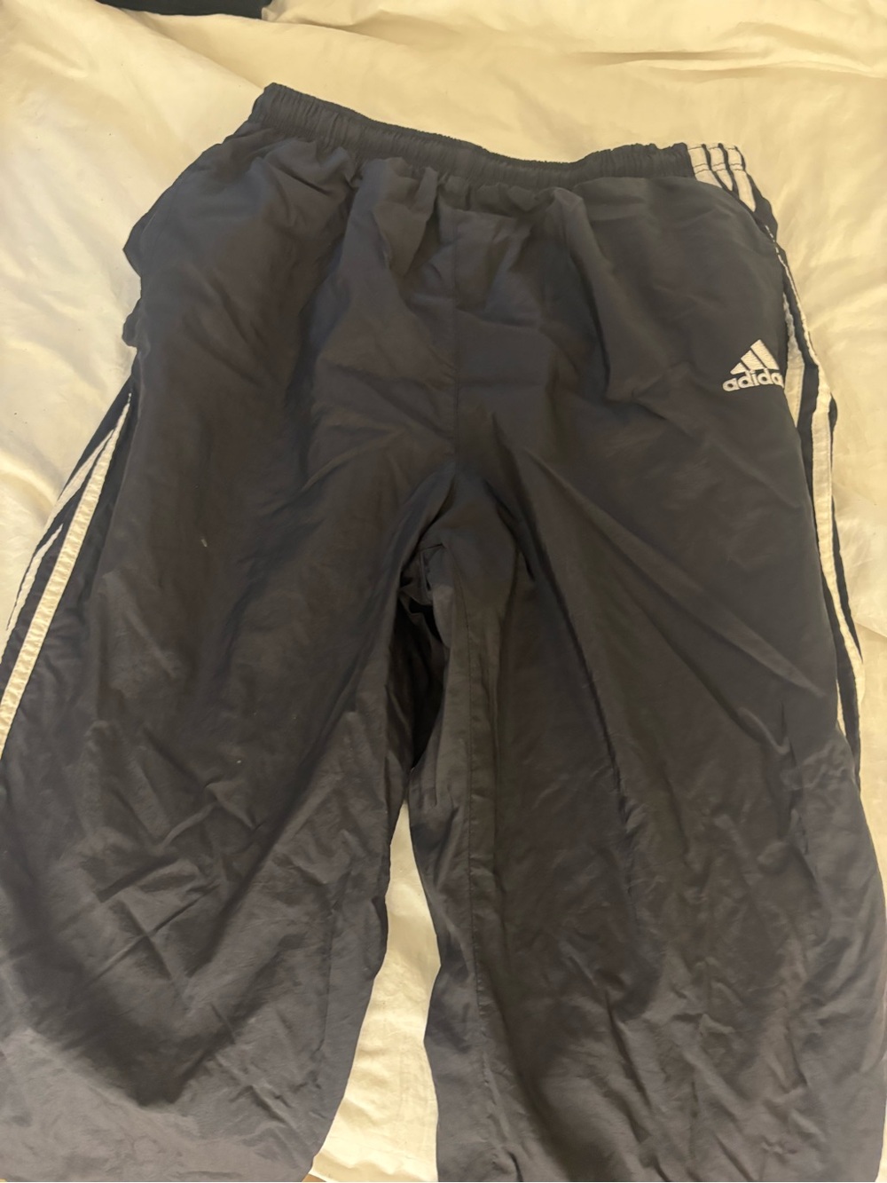 Adidas Women’s Black Track Pants with Side Stripes